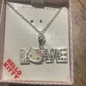 Hello Kitty Silver “LOVE” Necklace Like New